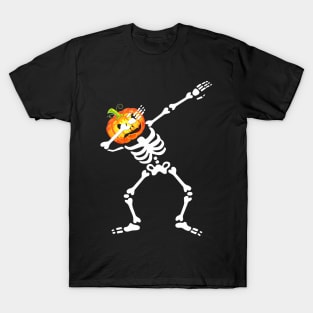 Funny Dabbing Pumpkin Halloween T-Shirt